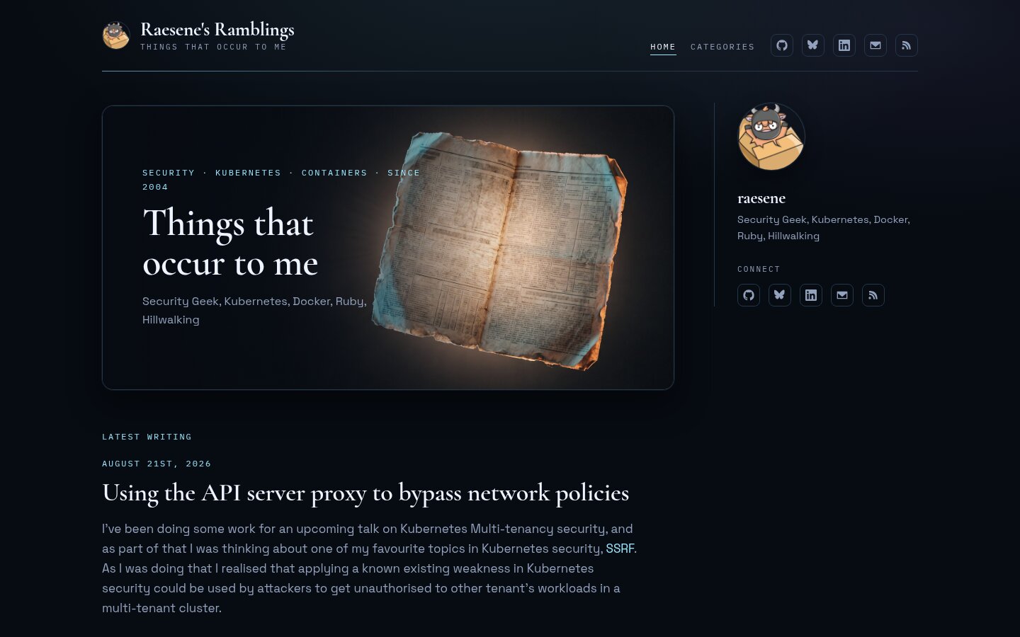 raesene's Ramblings homepage