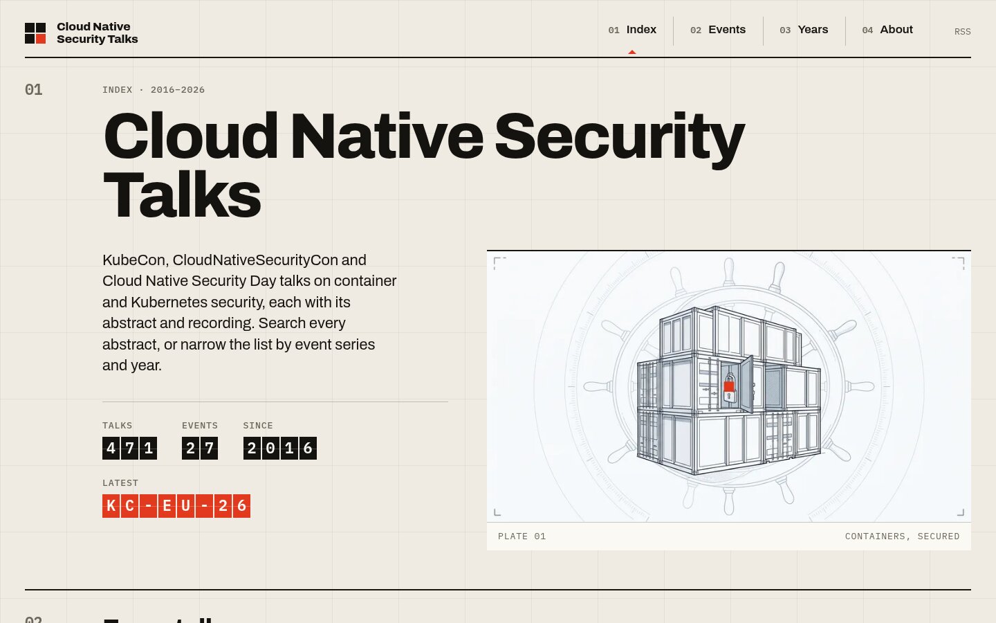 Cloud Native Security Talks homepage